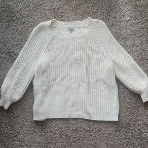 AERIE Cream Knit Pullover Sweater